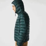 Men Lacoste V0ZN1265 Green YZP Quilted Hooded Jacket - Image 8