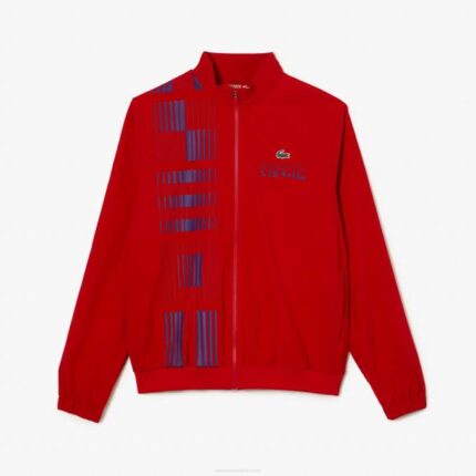 Men Lacoste V0ZN1266 Red Purple TRF SPORT x Novak Djokovic Track Jacket