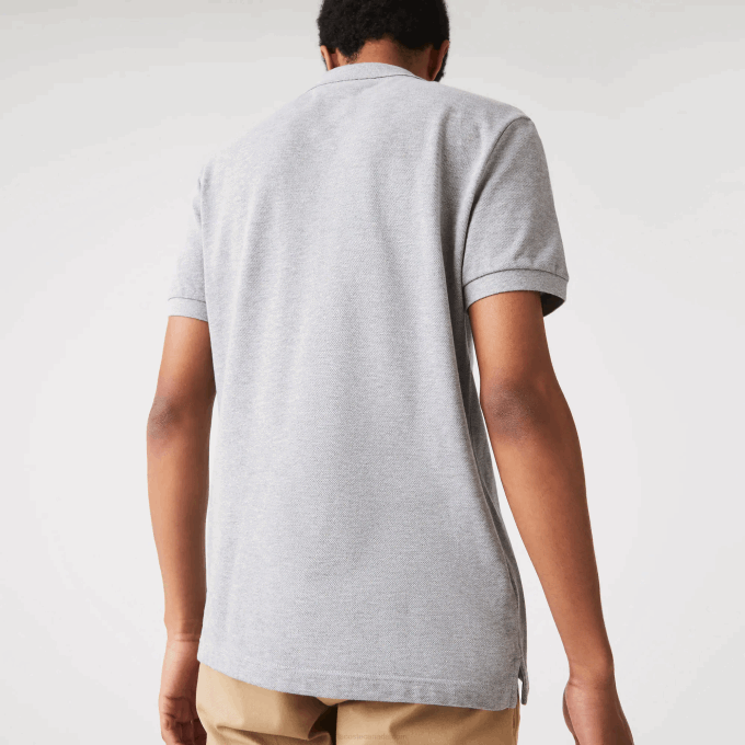Men Lacoste V0ZN1267 Grey Chine YRD Original L.12.12 Slim Fit Polo - Image 3