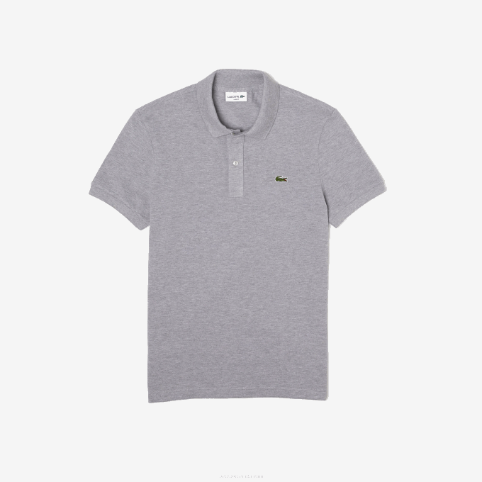 Men Lacoste V0ZN1267 Grey Chine YRD Original L.12.12 Slim Fit Polo - Image 5