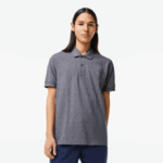 Men Lacoste V0ZN126 Grey Chine E8G Original L.12.12 Heathered Polo