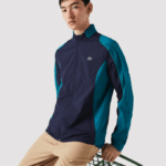 Men Lacoste V0ZN1277 Navy Blue Green 6H2 SPORT Packable Golf Jacket