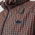 Men Lacoste V0ZN1278 Navy Blue White QRN LIVE Zip Hood Light Check Jacket - Image 7