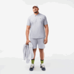 Men Lacoste V0ZN127 Grey Chine CCA Original L.12.12 Heathered Polo - Image 7