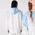 Men Lacoste V0ZN1280 Blue White Turquoise 3UX LIVE Light Pullover Windbreaker - Image 5
