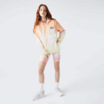 Men Lacoste V0ZN1281 Orange White Yellow Z81 LIVE Light Pullover Windbreaker - Image 5