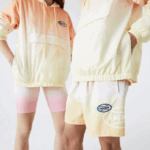 Men Lacoste V0ZN1281 Orange White Yellow Z81 LIVE Light Pullover Windbreaker - Image 10