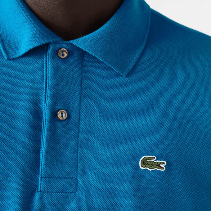 Men Lacoste V0ZN1285 Blue GH9 Original L.12.12 Polo - Image 2