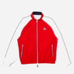 Men Lacoste V0ZN1287 Red White Navy Blue YY2 SPORT French Sporting Spirit Edition Water-Resistant Zip Jacket - Image 4