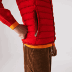 Men Lacoste V0ZN1288 Red 240 Lightweight Foldable Water-Resistant Puffer Coat - Image 5
