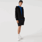 Men Lacoste V0ZN1292 Black 031 Branded Twill Jacket - Image 2
