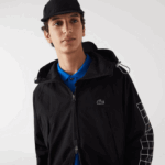 Men Lacoste V0ZN1292 Black 031 Branded Twill Jacket