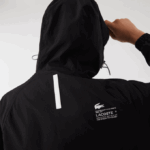 Men Lacoste V0ZN1292 Black 031 Branded Twill Jacket - Image 4