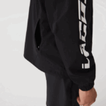 Men Lacoste V0ZN1292 Black 031 Branded Twill Jacket - Image 8