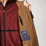 Men Lacoste V0ZN1293 Brown Z0W Branded Twill Jacket - Image 4