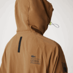 Men Lacoste V0ZN1293 Brown Z0W Branded Twill Jacket - Image 6