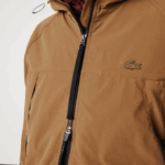 Men Lacoste V0ZN1293 Brown Z0W Branded Twill Jacket - Image 8