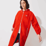 Men Lacoste V0ZN1295 Red White Navy Blue YY2 SPORT French Sporting Spirit Edition Foldable Raincoat - Image 3