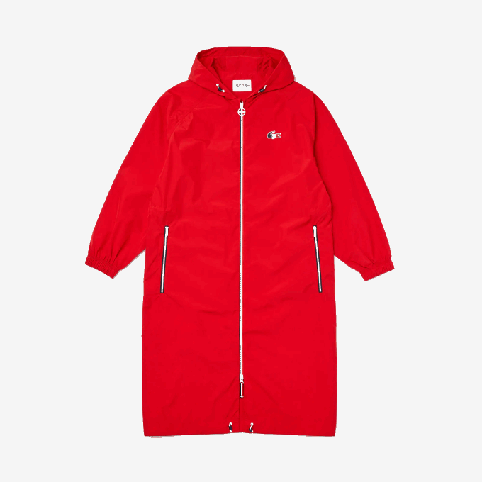 Men Lacoste V0ZN1295 Red White Navy Blue YY2 SPORT French Sporting Spirit Edition Foldable Raincoat - Image 4