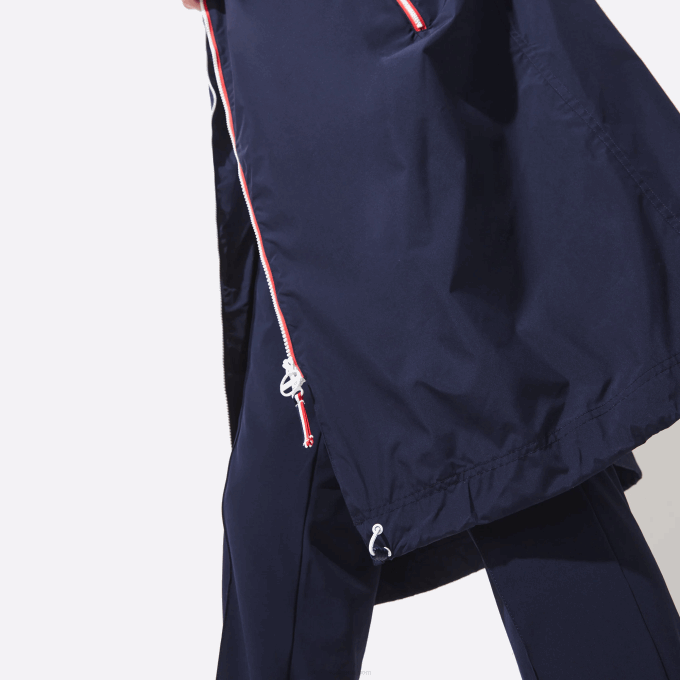 Men Lacoste V0ZN1296 Navy Blue White Red LAW SPORT French Sporting Spirit Edition Foldable Raincoat - Image 6