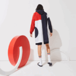 Men Lacoste V0ZN1299 Navy Blue Red White DB3 SPORT French Sporting Spirit Edition Oversized Raincoat - Image 3