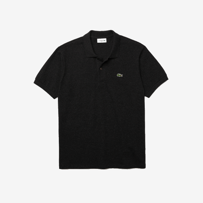 Men Lacoste V0ZN129 Grey EL6 Original L.12.12 Heathered Polo - Image 5