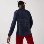 Men Lacoste V0ZN1302 Navy Blue 5FS SPORT Lightweight Water-Resistant Quilted Golf Jacket - Image 3