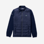 Men Lacoste V0ZN1302 Navy Blue 5FS SPORT Lightweight Water-Resistant Quilted Golf Jacket - Image 5