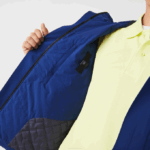 Men Lacoste V0ZN1308 Blue BDM Water-Resistant Quilted Parka - Image 4