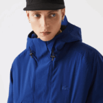 Men Lacoste V0ZN1308 Blue BDM Water-Resistant Quilted Parka - Image 8
