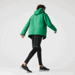 Men Lacoste V0ZN1313 Green LDM Water-Resistant Cotton Blend Short Hooded Parka - Image 3