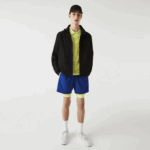 Men Lacoste V0ZN1314 Black 031 Water-Resistant Short Zip Jacket