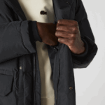 Men Lacoste V0ZN1317 Black 031 Detachable Hood Long Puffer Coat - Image 9