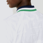 Men Lacoste V0ZN1321 White Navy Blue White Green GQE SPORT Lightweight Water-Resistant Jacket - Image 6