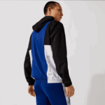 Men Lacoste V0ZN1322 Blue Black White ALV SPORT Colorblock Light Zippered Jacket - Image 3