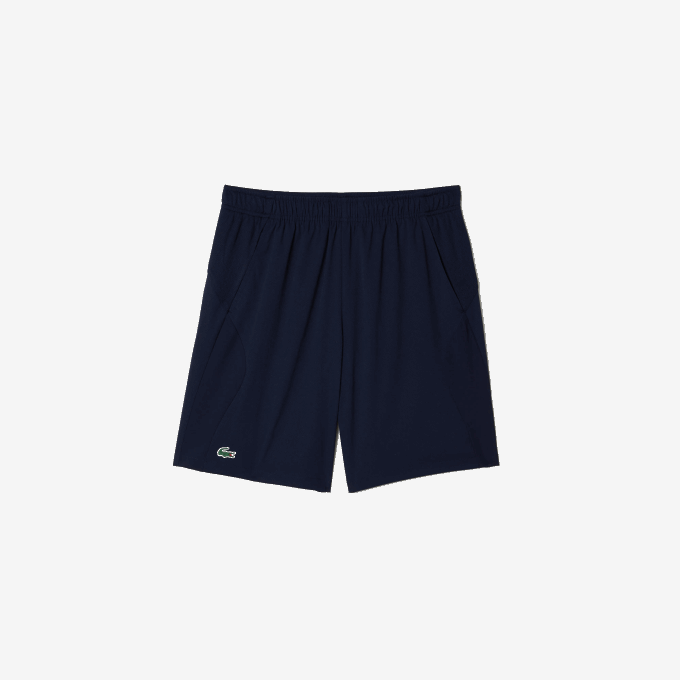 Men Lacoste V0ZN1331 Navy Blue 423 SPORT Regular Fit Seamless Tennis Shorts - Image 4