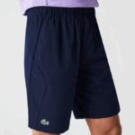 Men Lacoste V0ZN1331 Navy Blue 423 SPORT Regular Fit Seamless Tennis Shorts - Image 5