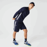 Men Lacoste V0ZN1334 Navy Blue 166 SPORT Taffeta Tennis Shorts