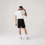 Men Lacoste V0ZN1337 Black 031 SPORT Tennis Fleece Shorts - Image 3