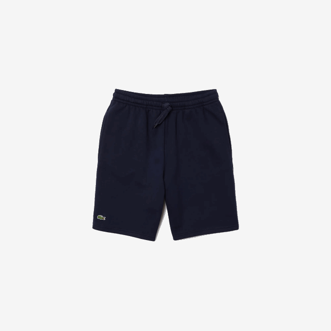 Men Lacoste V0ZN1338 Navy Blue 166 SPORT Tennis Fleece Shorts - Image 4