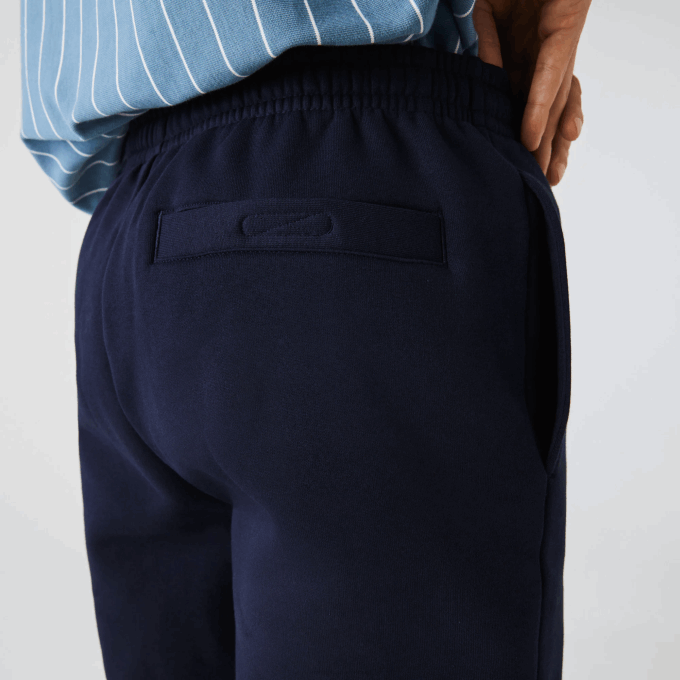 Men Lacoste V0ZN1338 Navy Blue 166 SPORT Tennis Fleece Shorts - Image 8