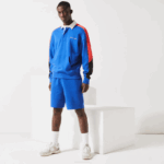 Men Lacoste V0ZN1339 Blue HJM SPORT Tennis Fleece Shorts - Image 2