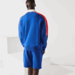 Men Lacoste V0ZN1339 Blue HJM SPORT Tennis Fleece Shorts - Image 3