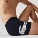 Men Lacoste V0ZN1342 White Grey Chine Navy Blue BCK Mismatched Stretch Cotton Trunk 3-Pack - Image 9