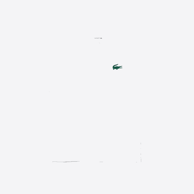 Men Lacoste V0ZN1343 White Green 7WJ Velour Crocodile Crew Neck Cotton Lounge T-Shirt - Image 5