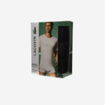 Men Lacoste V0ZN1351 Black 031 Crew Neck Cotton T-Shirt 3-Pack - Image 6