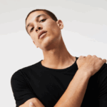 Men Lacoste V0ZN1351 Black 031 Crew Neck Cotton T-Shirt 3-Pack - Image 7