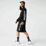 Men Lacoste V0ZN1354 Black 031 Reflective Print Shorts