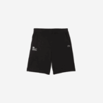 Men Lacoste V0ZN1354 Black 031 Reflective Print Shorts - Image 4