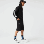 Men Lacoste V0ZN1354 Black 031 Reflective Print Shorts - Image 6